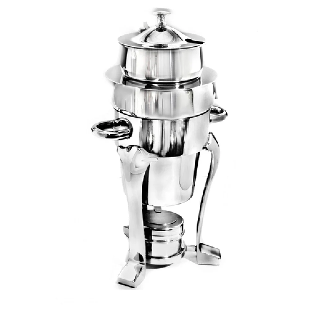 Steelite DW02SDHSS 2.0 Quart Hinged Petite Marmite Stainless Steel with Hinged Lid