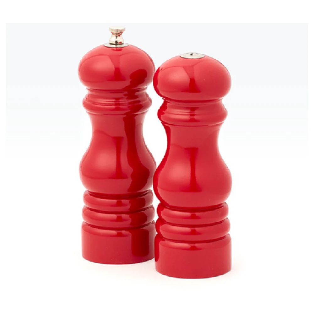 American Metalcraft PMSR62 6 Inch Salt and Pepper Mill Shaker Set Wood Red American Metalcraft PMSR62 6 Inch Salt and Pepper Mill Shaker Set Wood Red