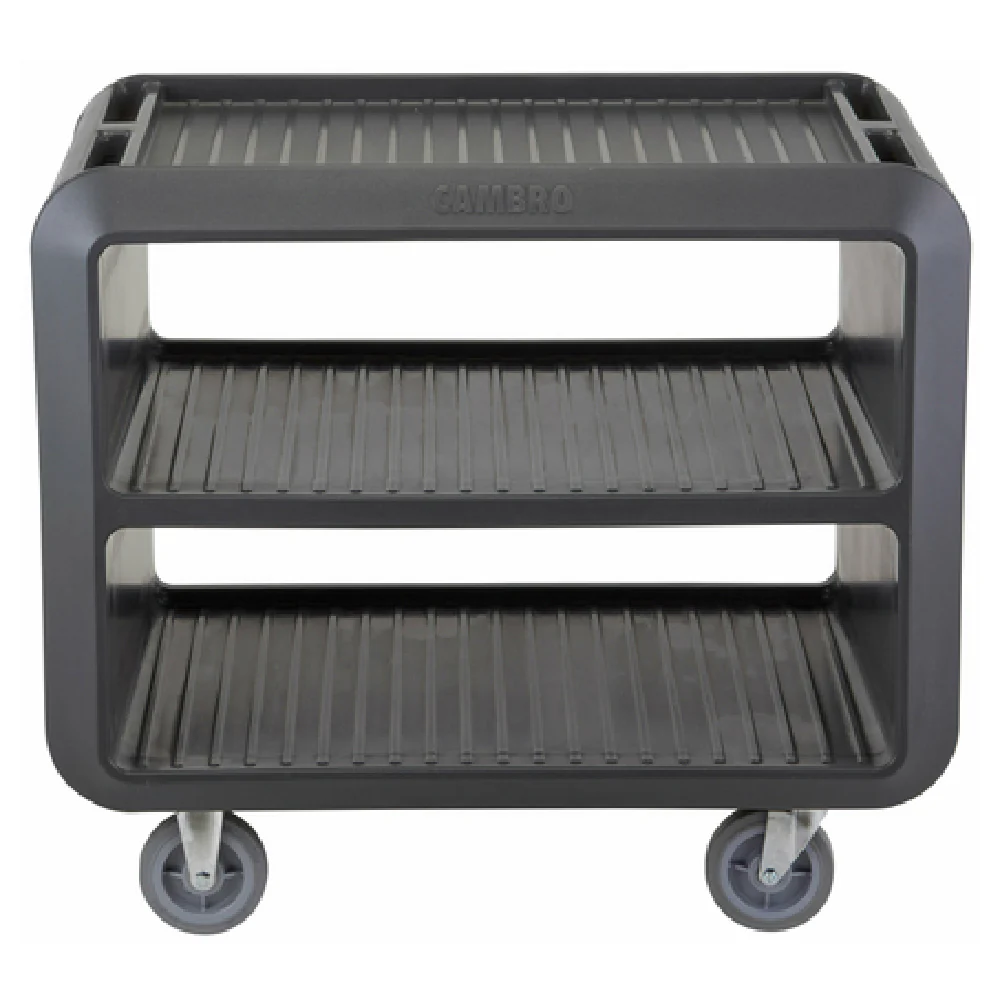 Cambro SC337S615 41-1/2 Inch Service Cart Pro Large Polyethylene Gray with 3 Shelves Cambro SC337S615 41-1/2 Inch Service Cart Pro Large Polyethylene Gray with 3 Shelves
