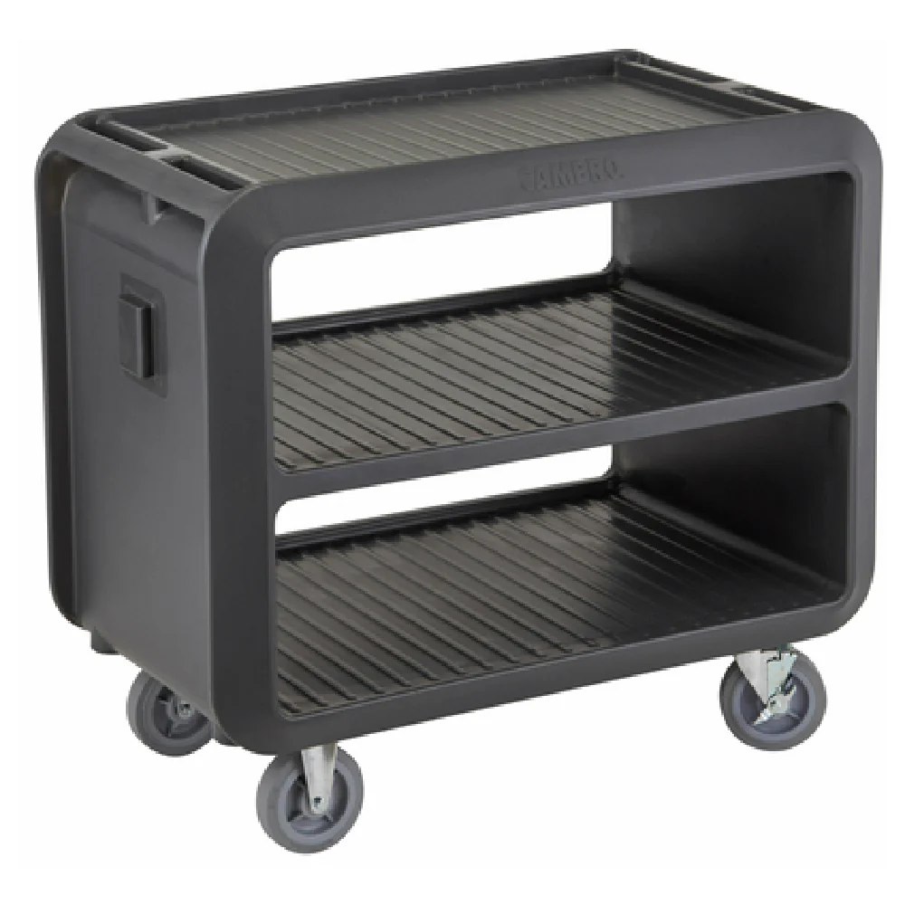 Cambro SC337S615 41-1/2 Inch Service Cart Pro Large Polyethylene Gray with 3 Shelves Cambro SC337S615 41-1/2 Inch Service Cart Pro Large Polyethylene Gray with 3 Shelves