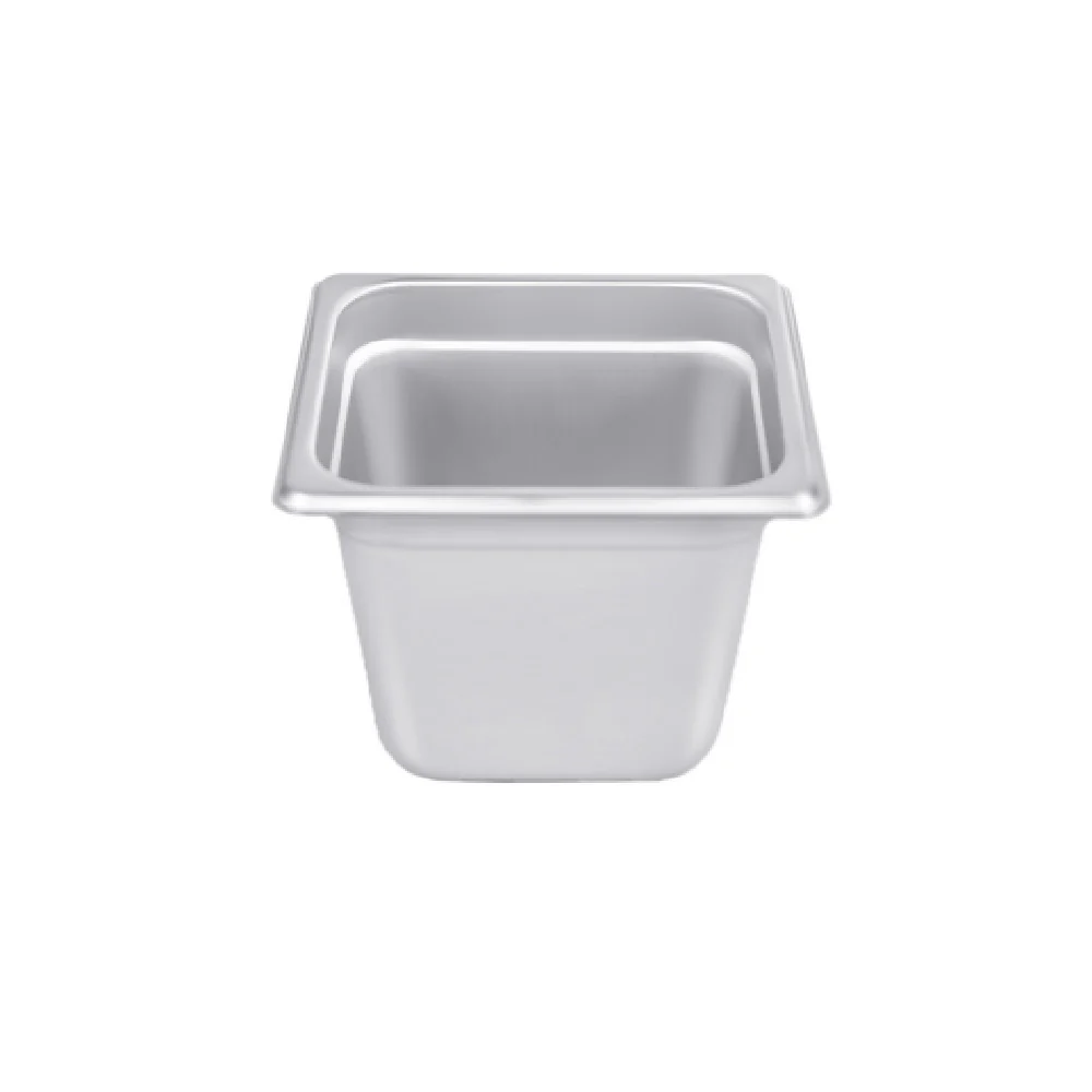 CAC China STPS-22-6 1/6 Size Stainless Steel Steam Pan 22 Gauge with Anti-jam CAC China STPS-22-6 1/6 Size Stainless Steel Steam Pan 22 Gauge with Anti-jam