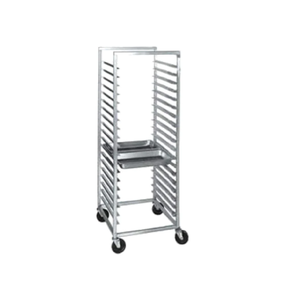 Channel ETPR-3S6 24 Inch Steam Table Pan Rack Aluminum Construction with Casters Channel ETPR-3S6 24 Inch Steam Table Pan Rack Aluminum Construction with Casters
