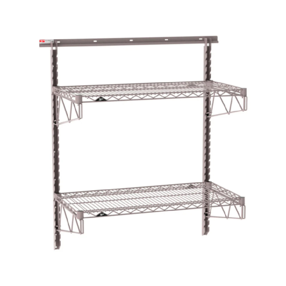 Metro SW-1836K4-45-2TIER SmartWall Wall Shelving Kit Two-shelf Components Include A Wall Track Metro SW-1836K4-45-2TIER SmartWall Wall Shelving Kit Two-shelf Components Include A Wall Track