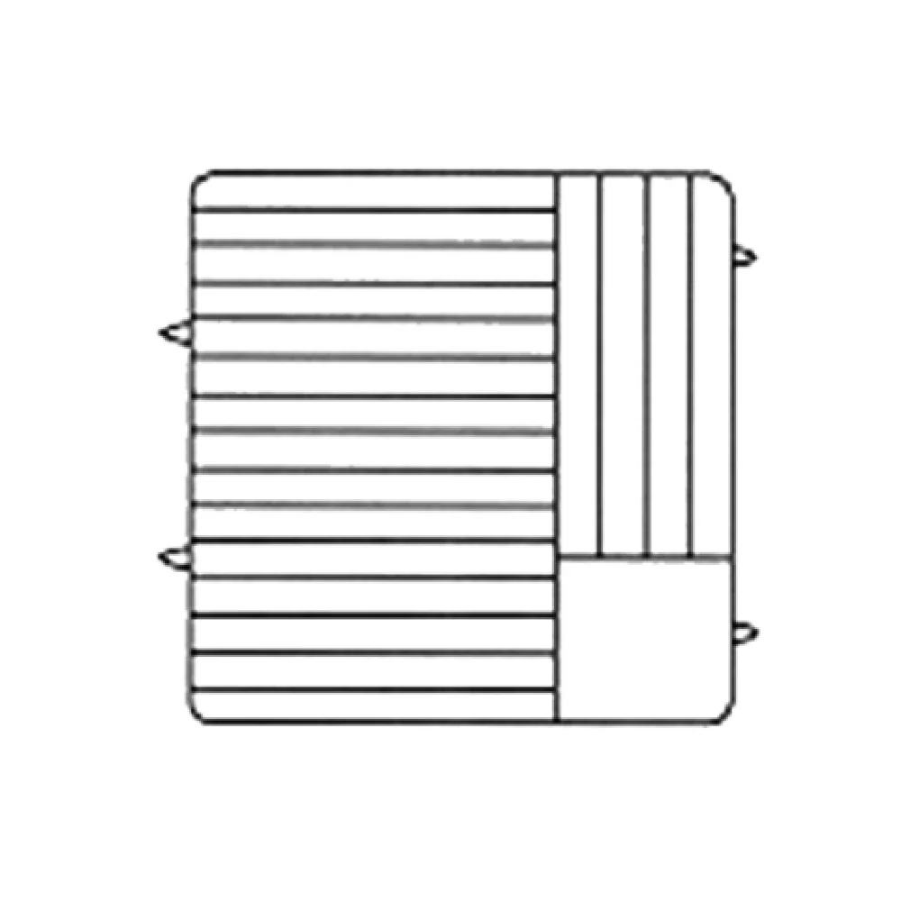 Vollrath PM1912-6-44 12 Inch Plate Crate Dishwasher Rack with Extenders and Dividers