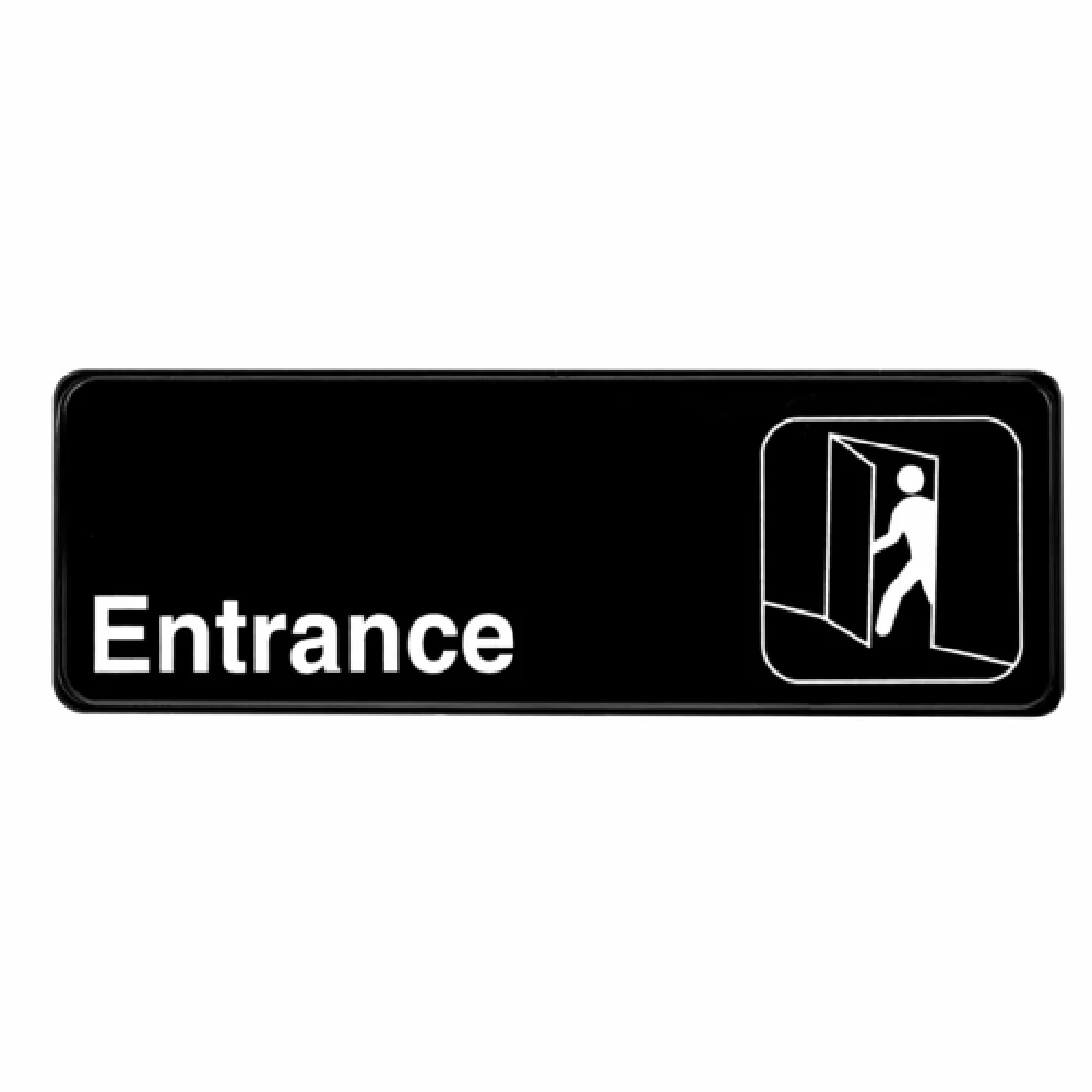 Alpine Industries ALPSGN-15 9 Inch Entrance Sign with Braille Self Adhesive