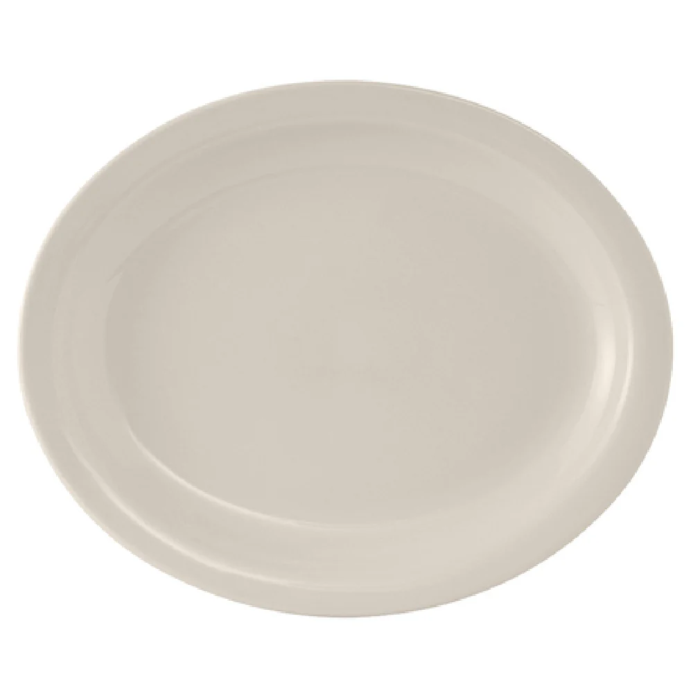 Tuxton TNR-014 13 Inch Oval Platter Ceramic Lead-Free Dish 35 Lbs