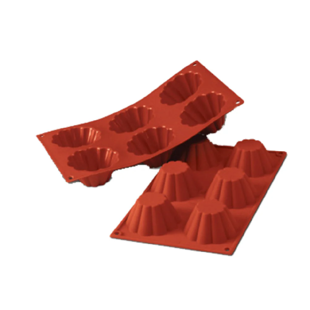 Louis Tellier SF034 11.75 Inch Flexible Mold Briochette Non-Stick Silicone
