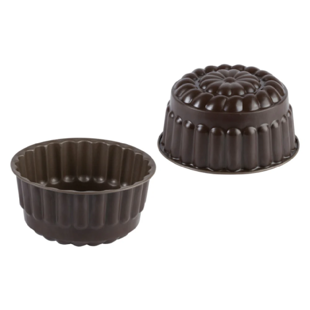 Louis Tellier 224610 7.08 Inch Bavarois Mould Non-stick Brown Tin Plated