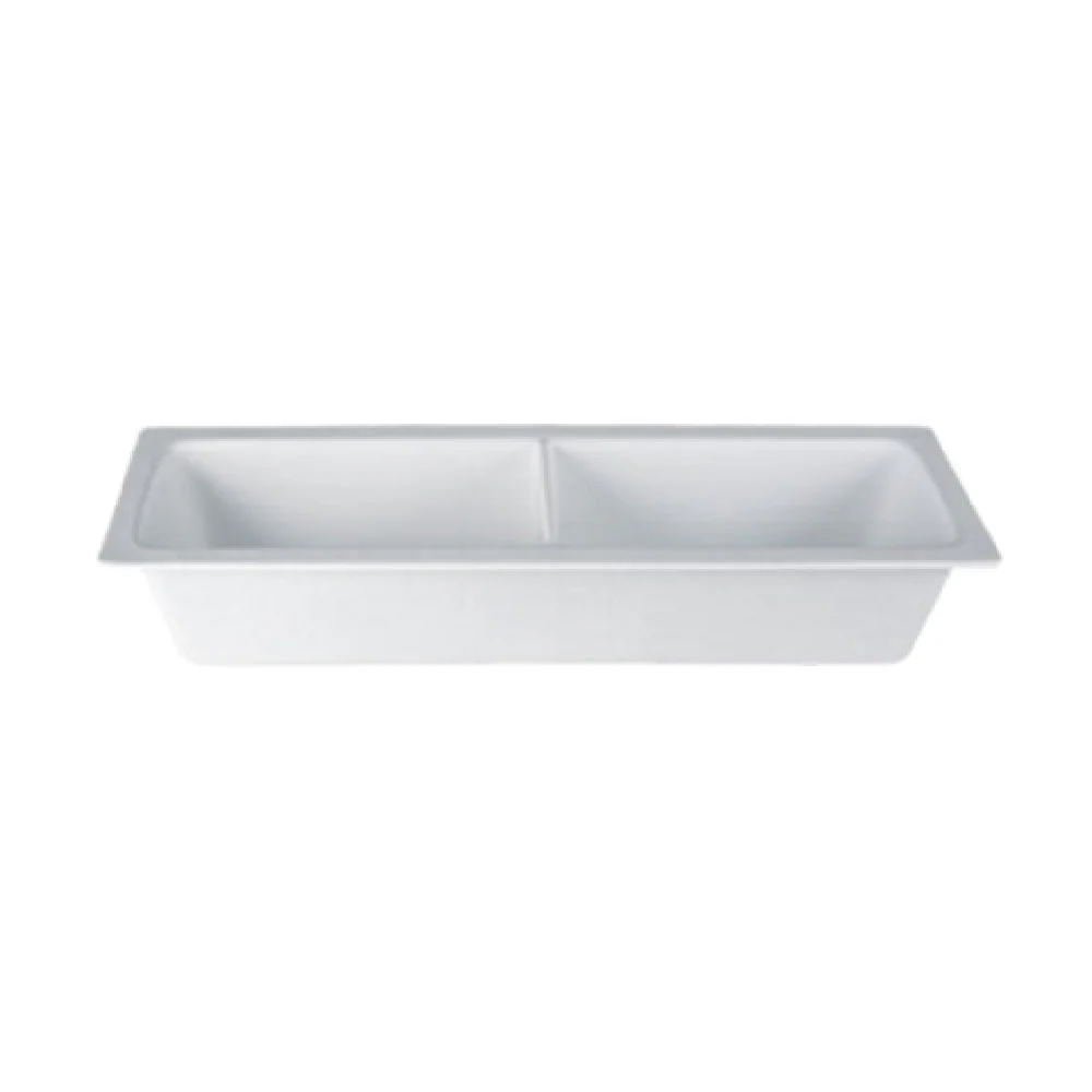 GET Enterprises IH2/41DG 20-7/10 Inch Bugambilia Food Pan 3.2 Quarts with Divider Aluminum Gray GET Enterprises IH2/41DG 20-7/10 Inch Bugambilia Food Pan 3.2 Quarts with Divider Aluminum Gray