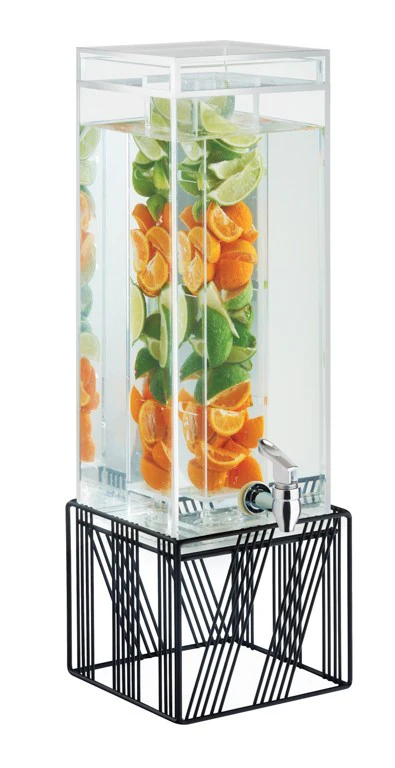 Cal Mil 4102-3INF-13 3 Gallon Beverage Dispenser with Infusion Chamber Acrylic Black Cal Mil 4102-3INF-13 3 Gallon Beverage Dispenser with Infusion Chamber Acrylic Black