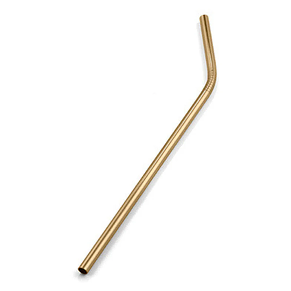American Metalcraft STWG8 8 Inch Straw Bended Stainless Steel Gold Pack of 12