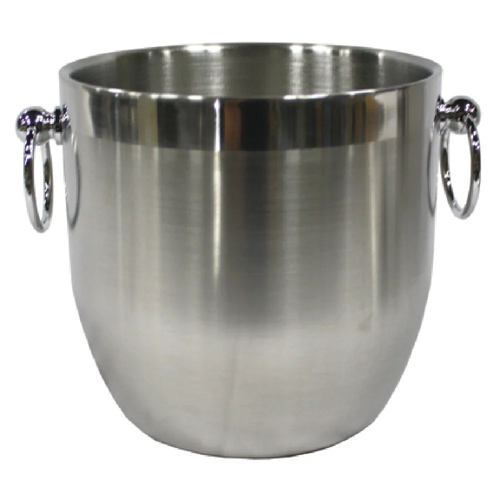 Service Ideas IB3BSBODY 3 Liter Ice Bucket Round Stainless Steel Brushed Finish