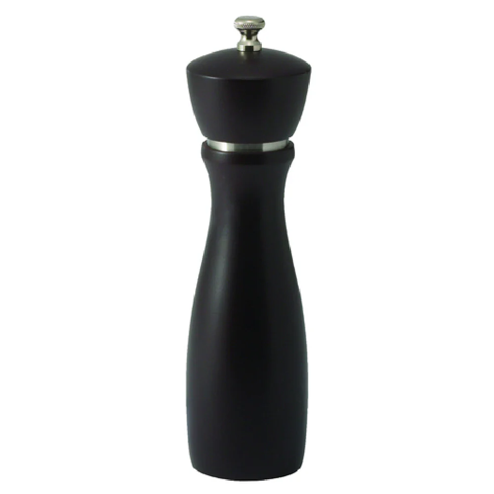Winco WPM-8CD 8 Inch Manual Pepper Mill with Carbon Steel Grinder Beechwood