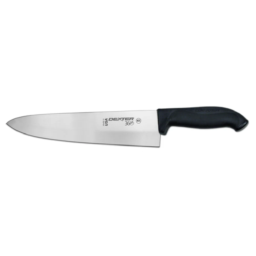 Dexter Russell S360-10PCP 10 Inch Blade Cook's Knife Black Handle High Carbon Steel