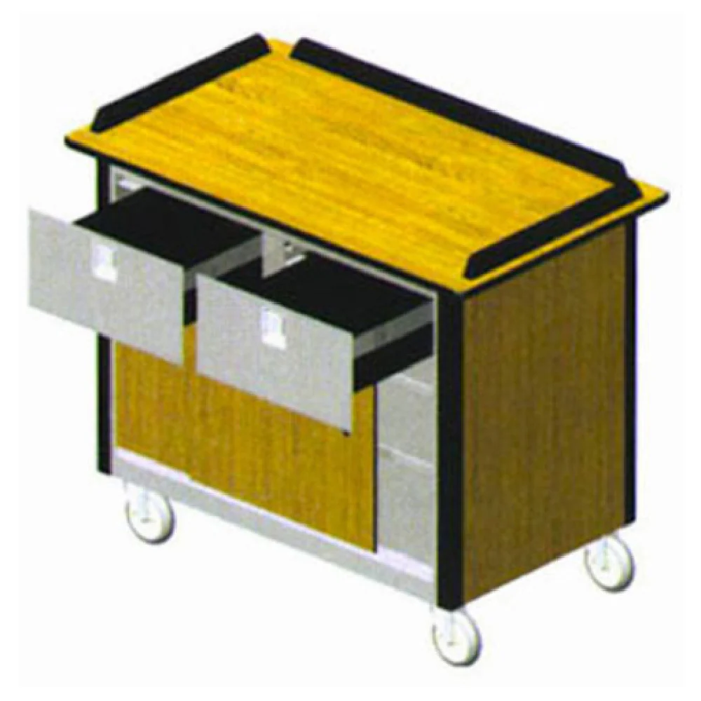 Lakeside 690-40 44-1/2 Inch Hydration and Nutrition Cart with Drop-in Chilled Pans Lakeside 690-40 44-1/2 Inch Hydration and Nutrition Cart with Drop-in Chilled Pans