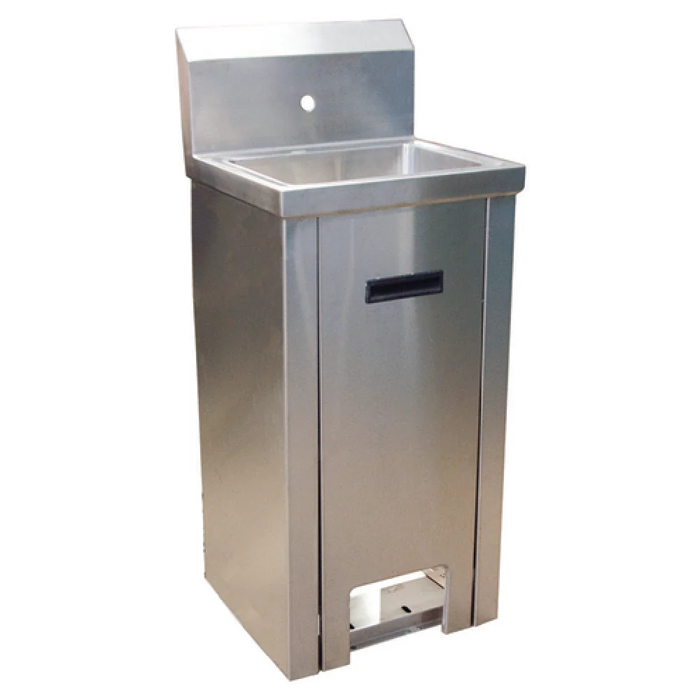 BK Resources BKHS-W-1410-PED-P-G 14 Inch Hand Sink Pedestal with Splash Mount Faucet
