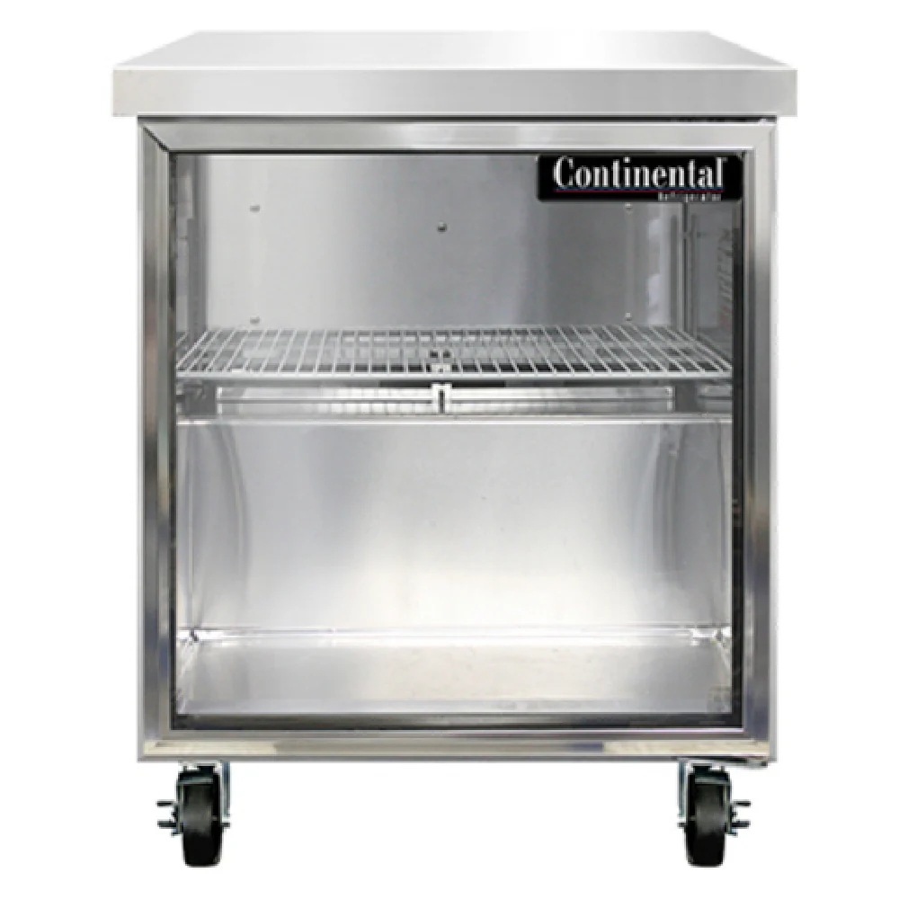 Continental Refrigerator SW27NGD 27 Inch Refrigerated Counter 7.4 Cu Ft Capacity with Glass Door Continental Refrigerator SW27NGD 27 Inch Refrigerated Counter 7.4 Cu Ft Capacity with Glass Door