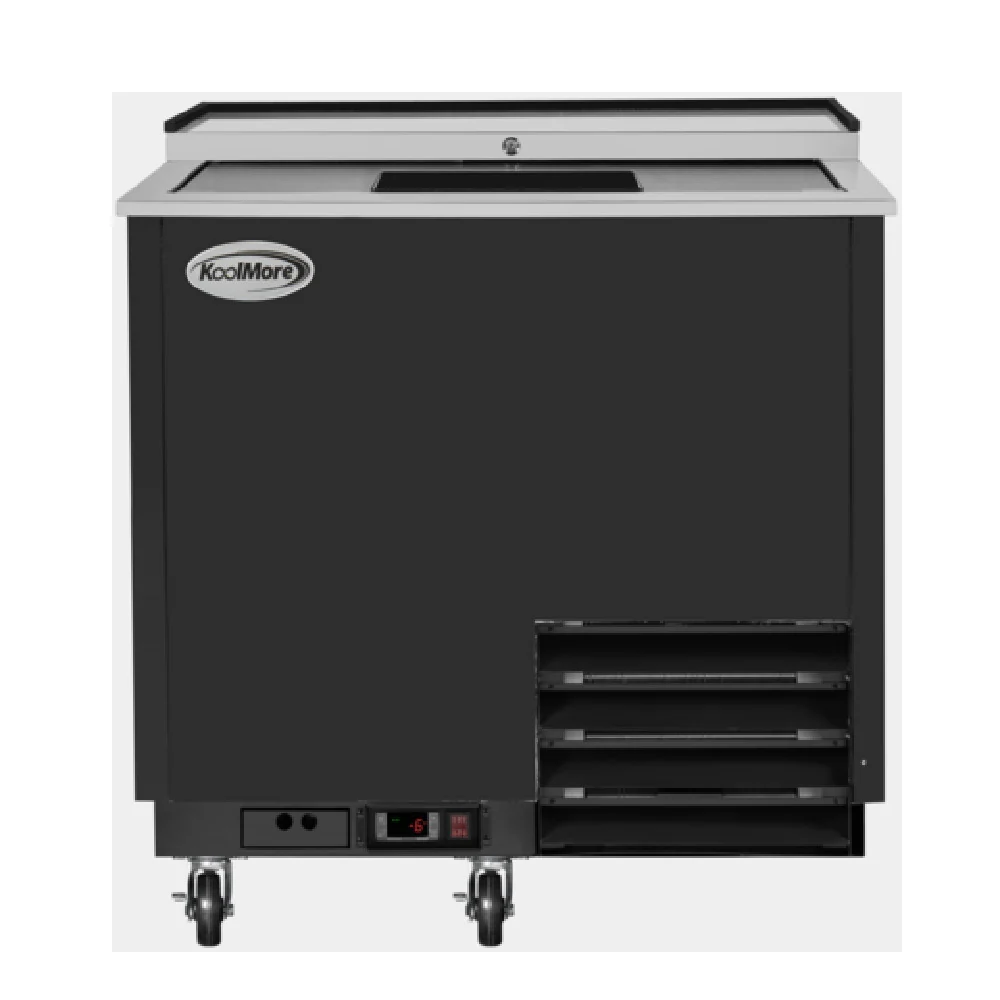Koolmore KM-GF36-BK 36 Inch Commercial Glass Froster 9 Cu Ft Black Exterior Koolmore KM-GF36-BK 36 Inch Commercial Glass Froster 9 Cu Ft Black Exterior