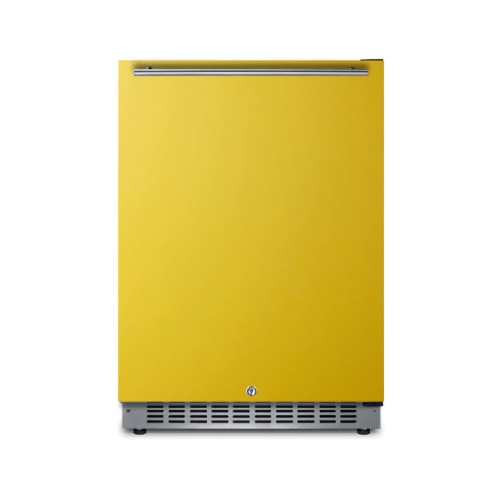 Summit AL54Y 23.63 Inch Undercounter All-Refrigerator Frost-Free with Gold Door Summit AL54Y 23.63 Inch Undercounter All-Refrigerator Frost-Free with Gold Door