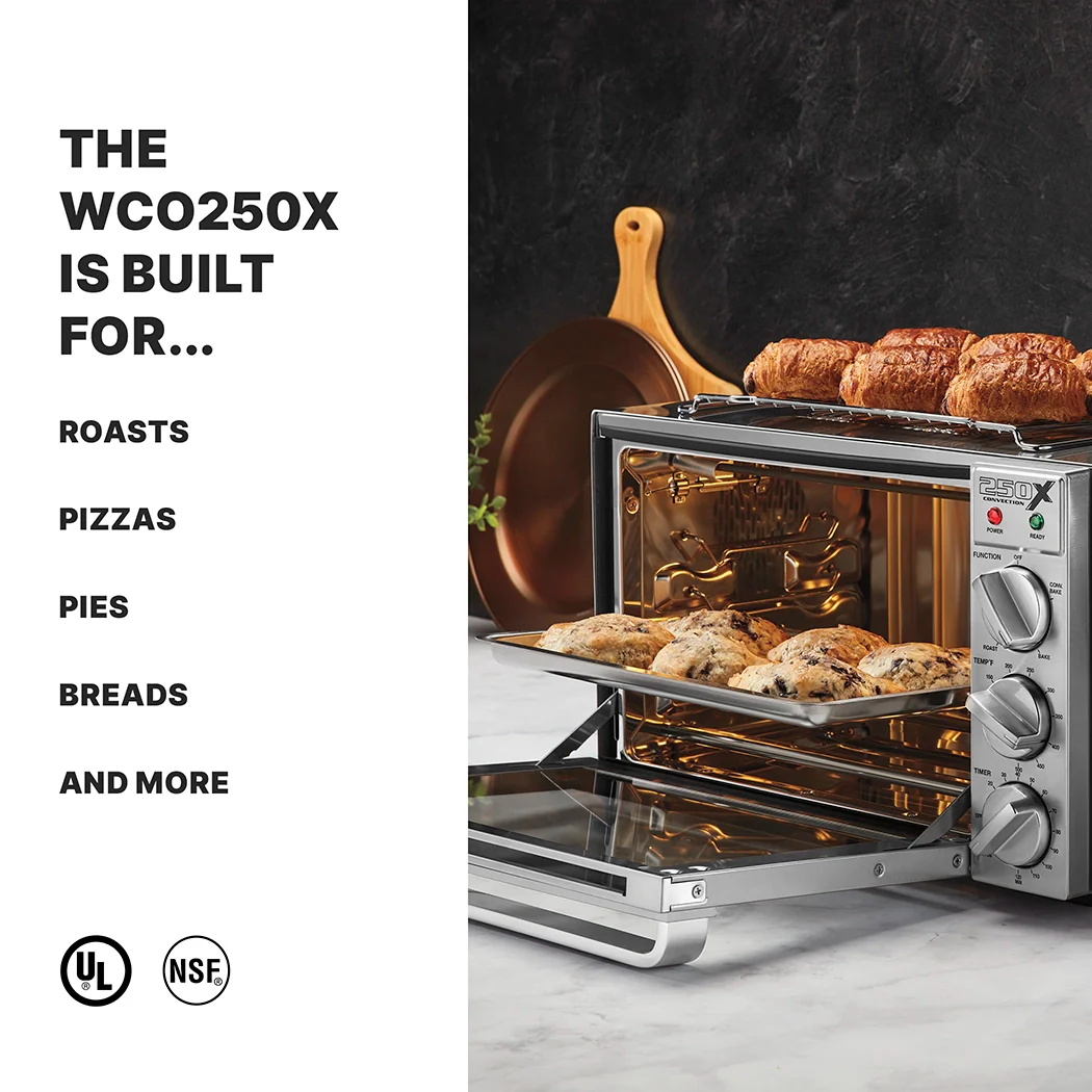 Waring WCO250XKSDI 21 Inch Electric Convection Oven Countertop with Racks Waring WCO250XKSDI 21 Inch Electric Convection Oven Countertop with Racks