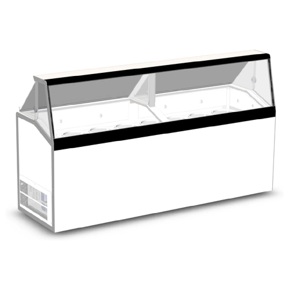 Master-Bilt DD-88L 90 Inch Ice Cream Dipping Display Cabinet with Low-Glass Design