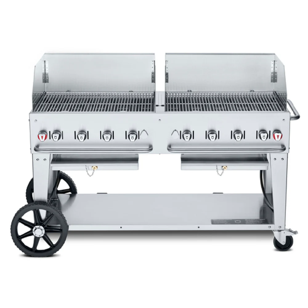 Crown Verity CV-MCB-60WGP-LP 58 Inch Grill Charbroiler Gas 8 Burners Stainless Steel