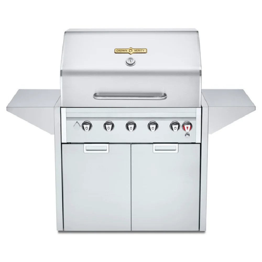 Crown Verity IE36MLP 63 Inch Cart Grill Gas 5 Burners 79500 BTU with Roll Dome Crown Verity IE36MLP 63 Inch Cart Grill Gas 5 Burners 79500 BTU with Roll Dome