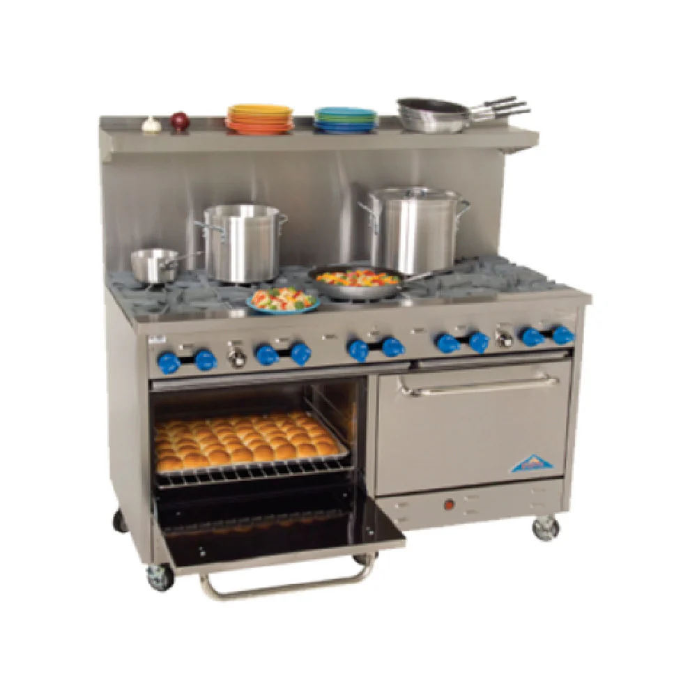 Comstock-Castle F3226 60 Inch Gas Range with 2 Ovens and 10 Burners 330000 BTU