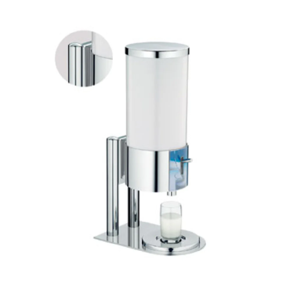 BauscherHepp 06.3390.6040 227-1/2 Oz Milk Beverage Dispenser SAN Plastic Stainless Steel and White BauscherHepp 06.3390.6040 227-1/2 Oz Milk Beverage Dispenser SAN Plastic Stainless Steel and White