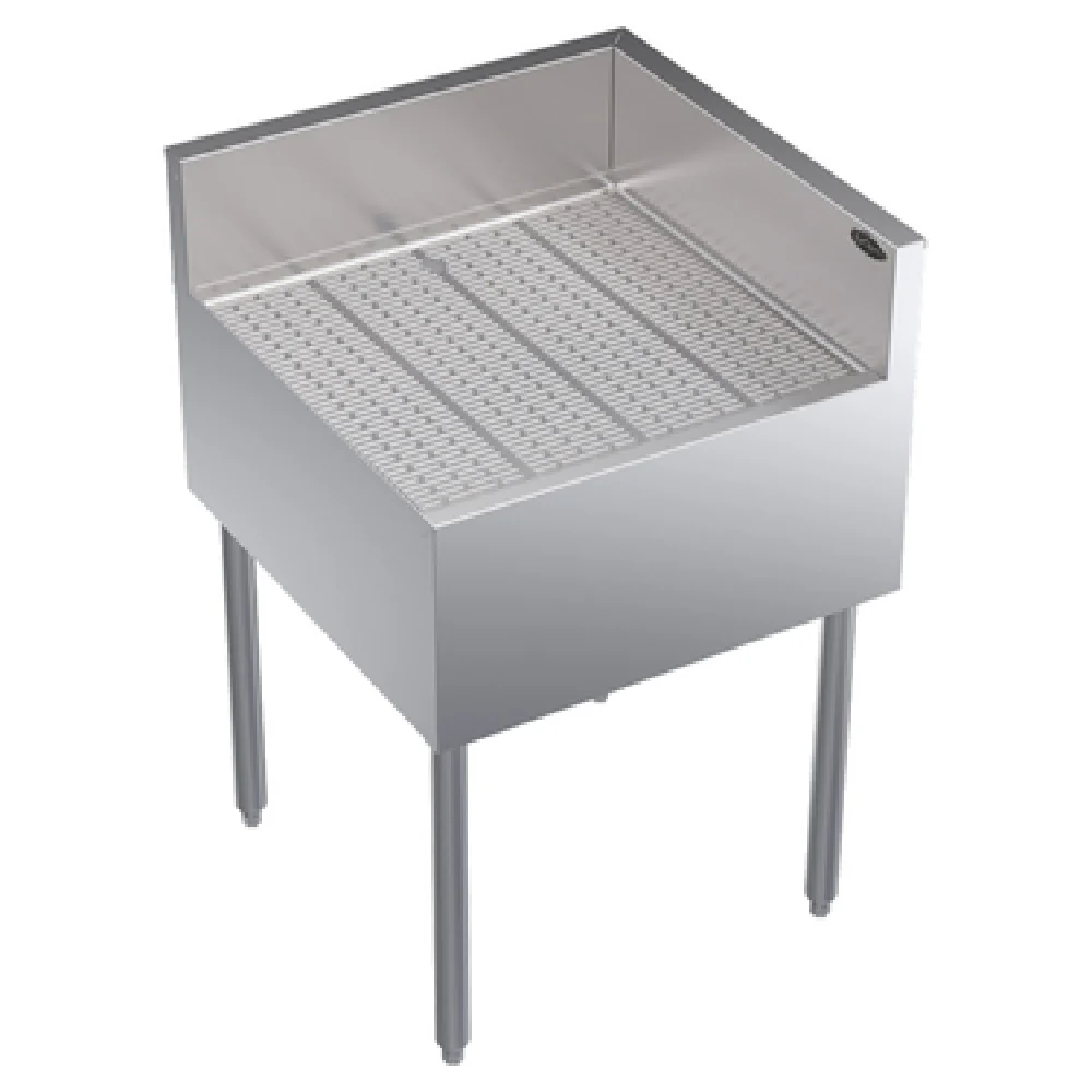 Krowne KR24-C24R 24 Inch Underbar Drain Workboard Free Standing with Right End Return