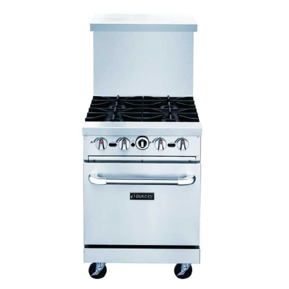 Dukers Appliance Co. USA Ltd. DCR24-4B 24 Inch Gas Range Stainless Steel 4 Burners