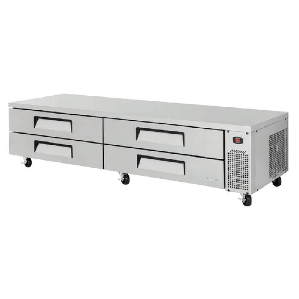 Turbo Air TCBE-96SDR-N 96 Inch Super Deluxe Chef Base Refrigerator with 4 Drawers Stainless Steel