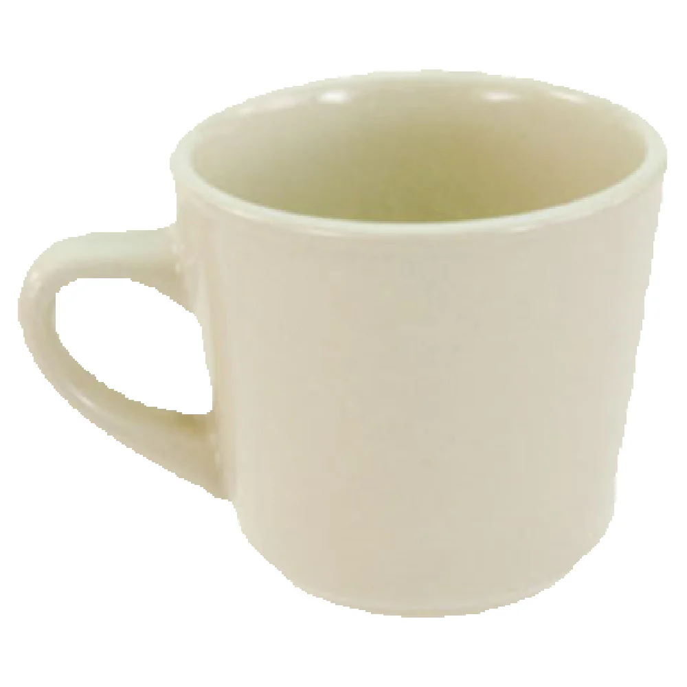 Crestware CM11 7 Oz Tall Cup Vitrified Ceramic Dover White - Discontinued