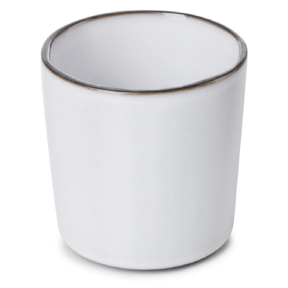 Revol 653857 7-3/4 Oz Round Stackable Cup Porcelain White Cumulus