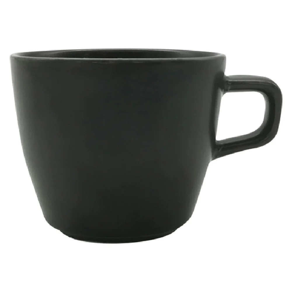 Bon Chef 2200053P 7-1/2 Oz Round Tea Cup Porcelain Reactive Black with Warranty