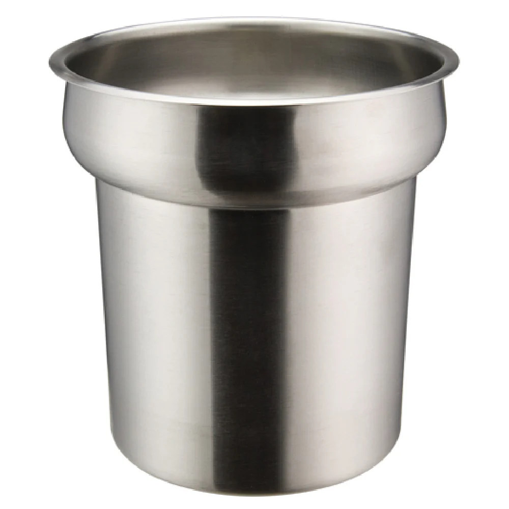 Winco INS-4.0 4 Quart Round Vegetable Inset Stainless Steel with Mirror Finish