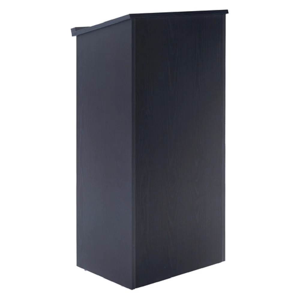Alpine Industries ADI661-01-BLK 23 Inch Speakers Podium Lectern Floor Model Wood Black Finish