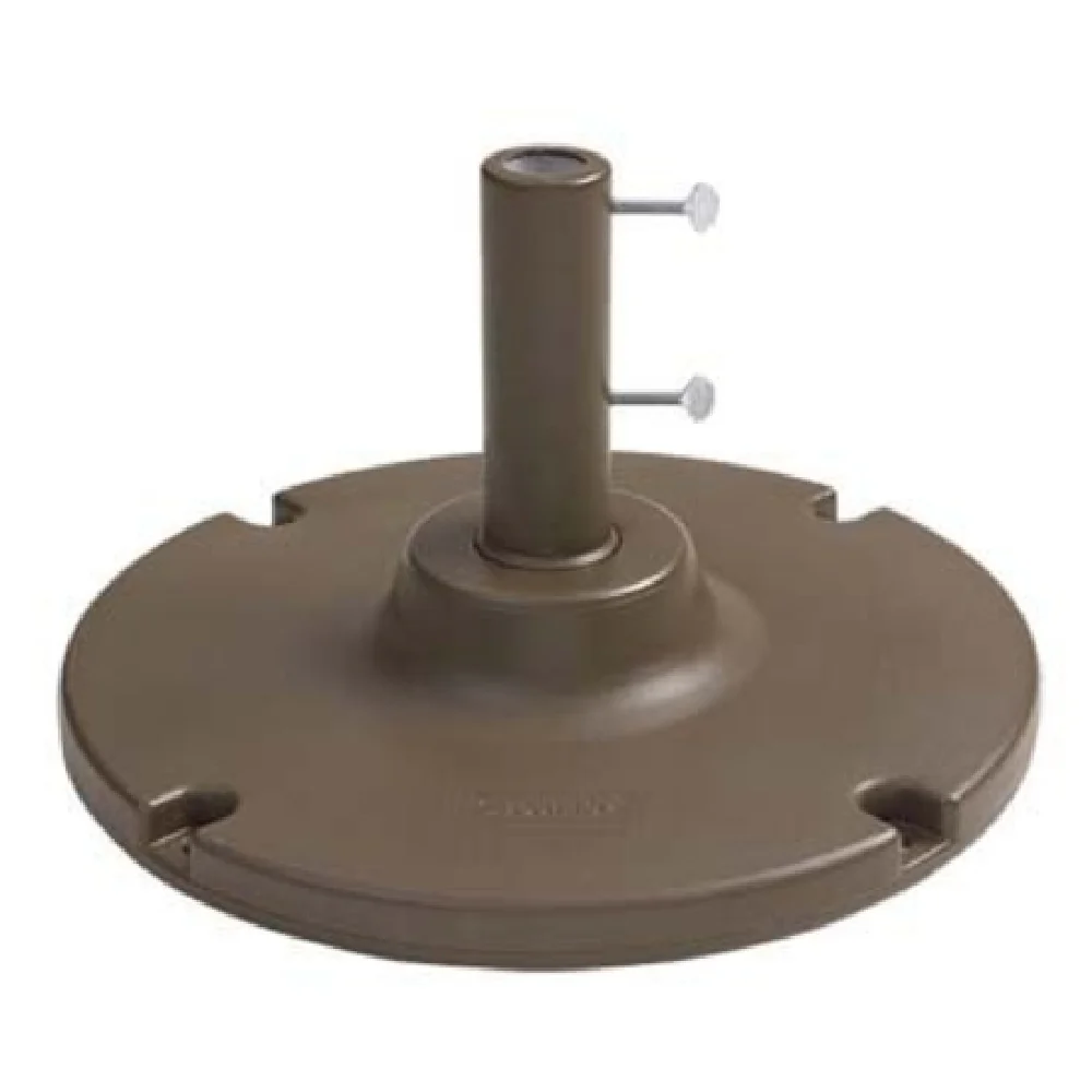 Grosfillex US600637 20 Inch Diameter Round Umbrella Base Bronze Mist Steel