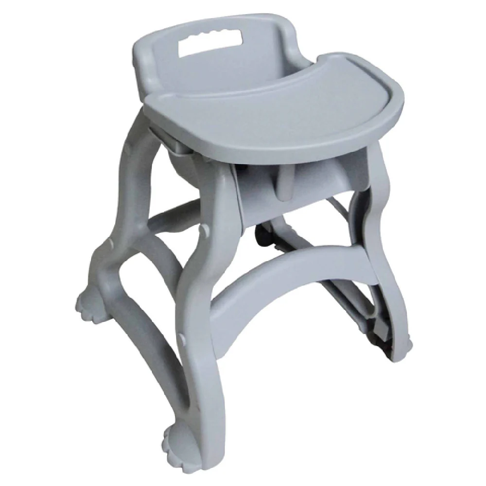 Omcan 80163 25-1/2 Inch Detachable Tray and Seatbelt High Chair Polypropylene Gray