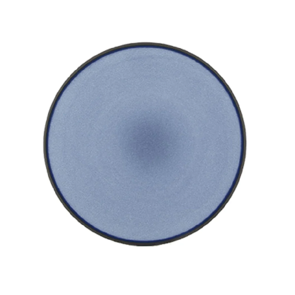 Revol 649496 8-1/2 Inch Dessert Plate Round Coupe Porcelain Cirrus Blue Revol 649496 8-1/2 Inch Dessert Plate Round Coupe Porcelain Cirrus Blue