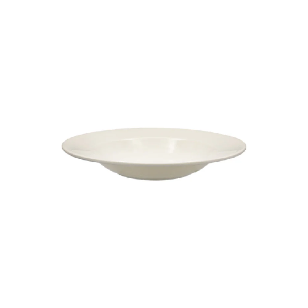 CAC China MLDRE-3 10oz Plate Ivory Deep Round with Durable Melamine