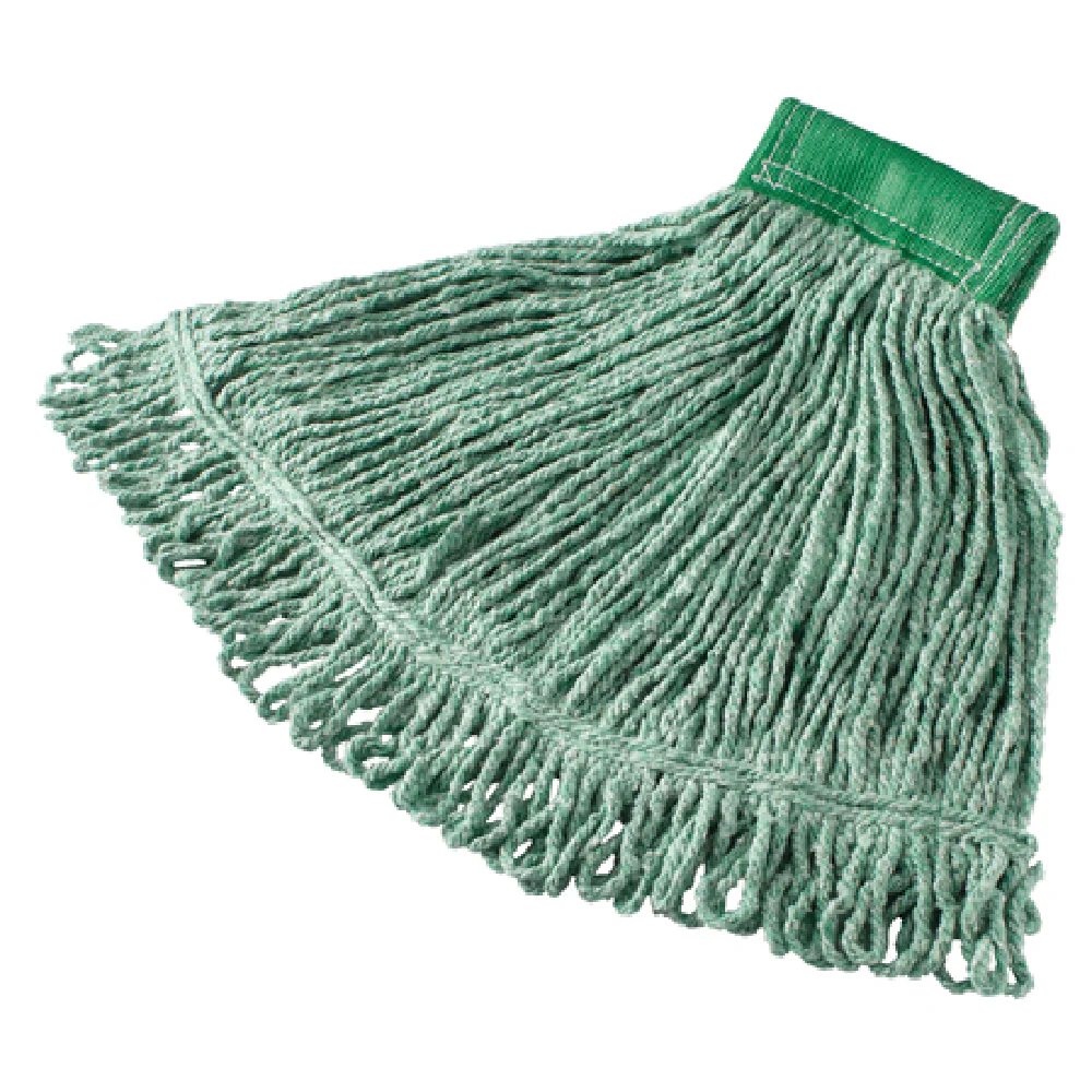 Rubbermaid FGD25206GR00 Medium Super Stitch Mop Head with 5 Inch Band Green Cotton Blend Rubbermaid FGD25206GR00 Medium Super Stitch Mop Head with 5 Inch Band Green Cotton Blend