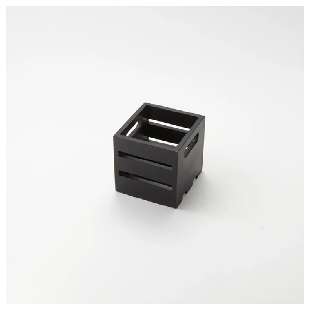 American Metalcraft WTBL6 6-1/4 Inch Crate Black Wooden Hand Wash Only
