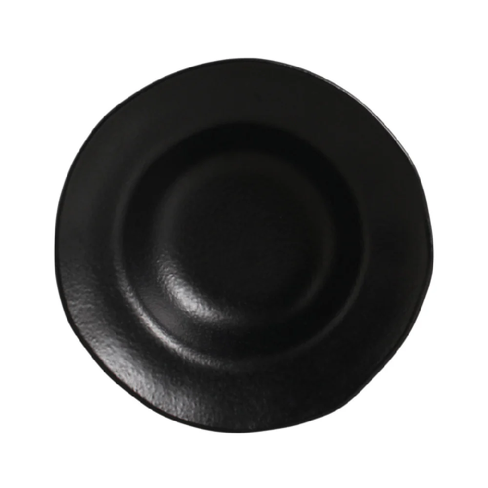Porto Brasil 1601473901 7.5 Inch Deep Rim Plate 8.45 Oz Stoneware Matte Black