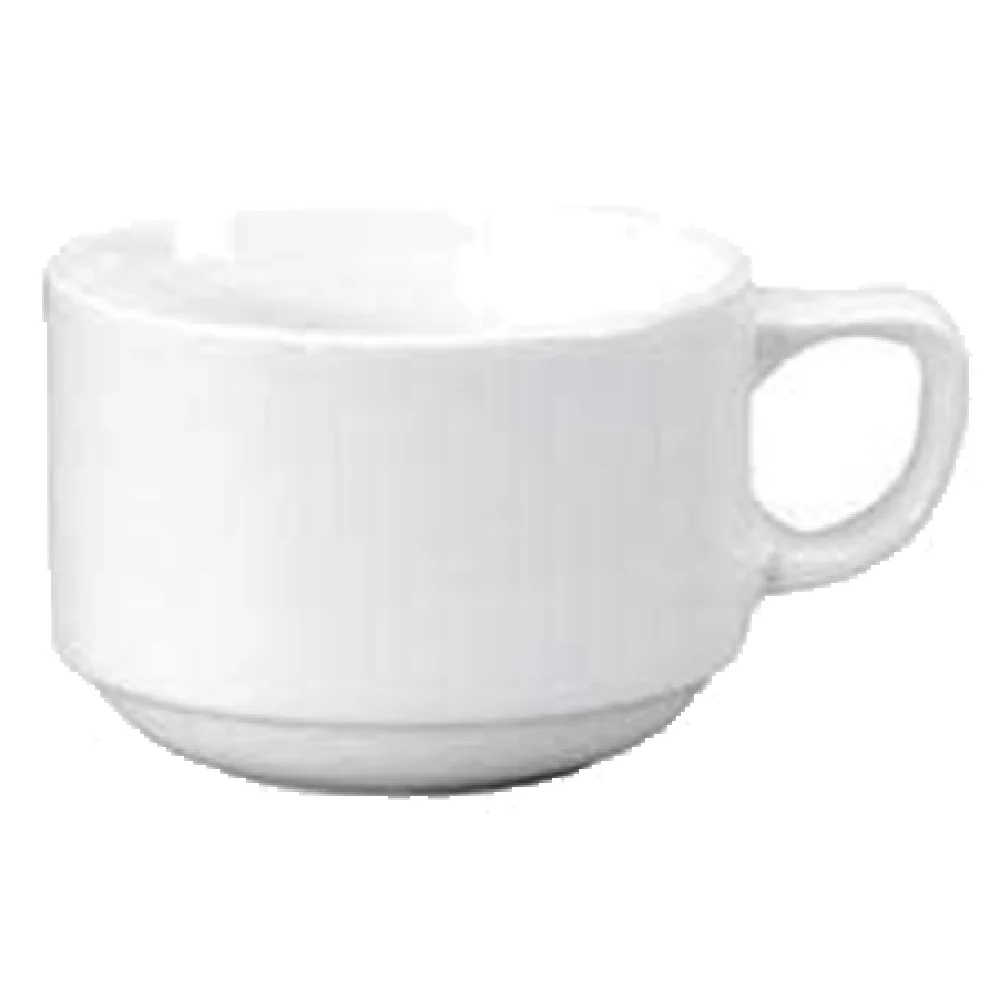 Vertex China RB-35 4 Oz. A.D. Cup with Handle Super White Rubicon Collection