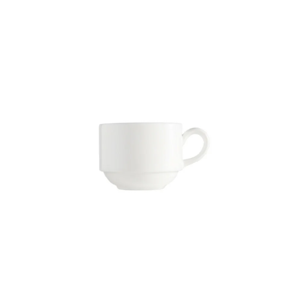 Fortessa HBW-00-457 3 Oz Andromeda Espresso Cup Stackable White China 48 Packs