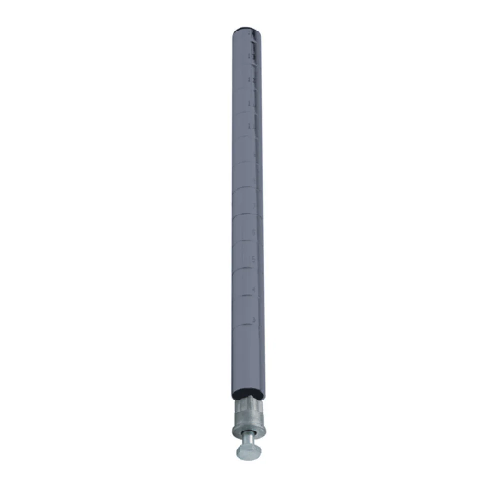 Quantum P96GY Post 1 inch Grooves Leveling Legs Gray Epoxy Antimicrobial Finish Quantum P96GY Post 1 inch Grooves Leveling Legs Gray Epoxy Antimicrobial Finish