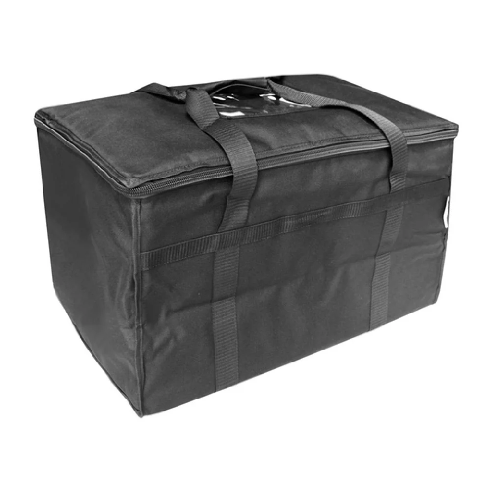 Omcan 80949 22 Inch Delivery Bag Holds 4 Full Sized Food Pans Insulated Nylon Black Omcan 80949 22 Inch Delivery Bag Holds 4 Full Sized Food Pans Insulated Nylon Black