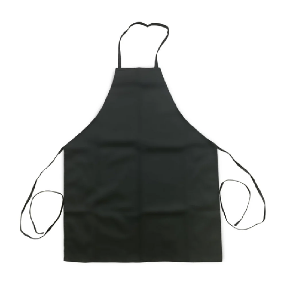 Thunder Group CA3226BK 32 Inch Chef Regalia Bib Apron Full-length Black Poly/cotton