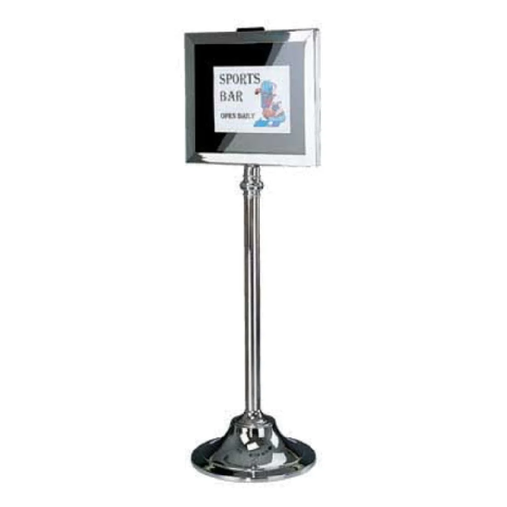 Forbes Industries 6830-PS 16 Inch x 14 Inch Sign Stand Polished Stainless Steel and Weighted Base